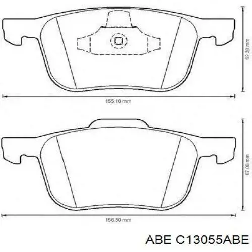 Передние тормозные колодки C13055ABE ABE