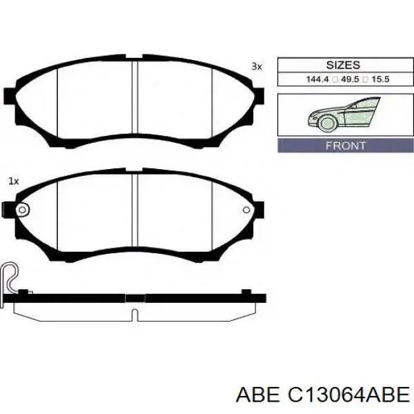 Передние тормозные колодки C13064ABE ABE