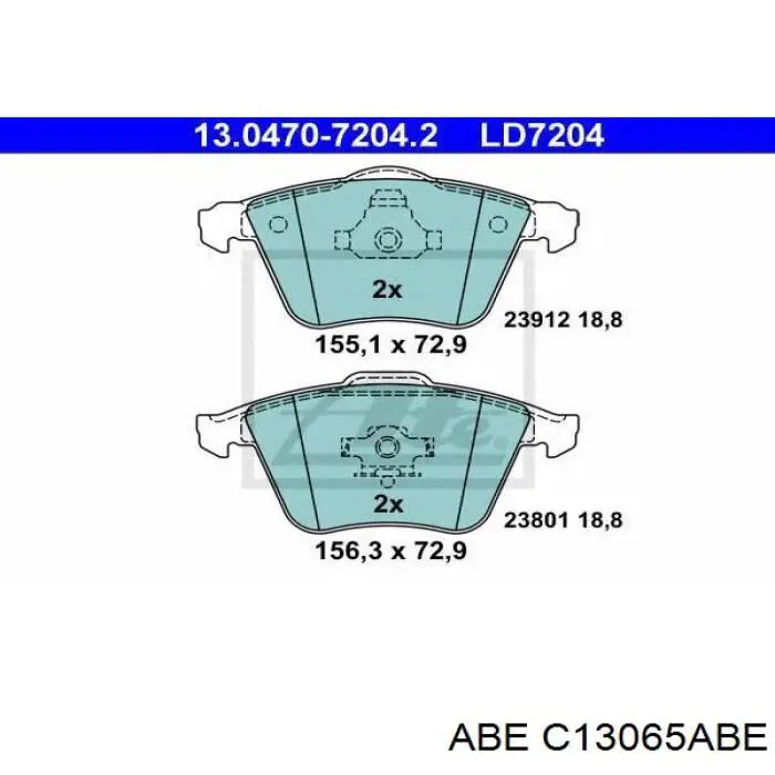 Купить C13065ABE ABE Колодки тормозные