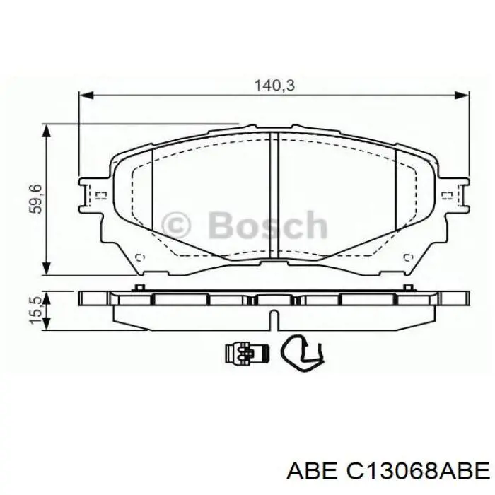 Колодки ABE C13068ABE цена, от 22.09 USD