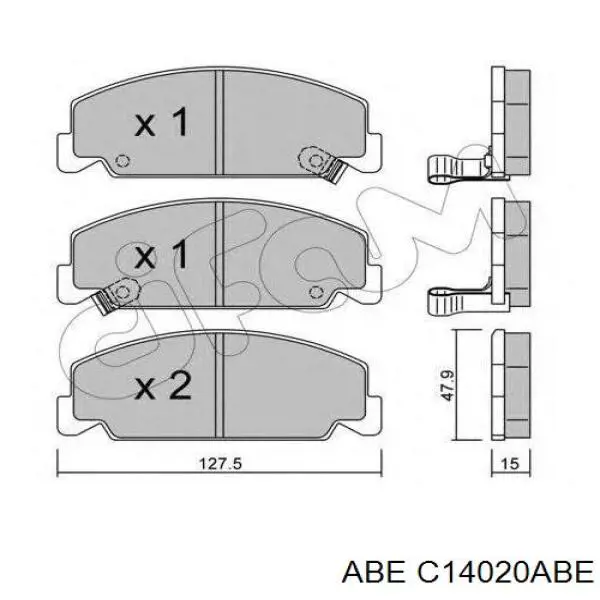 Купить C14020ABE ABE Колодки тормозные