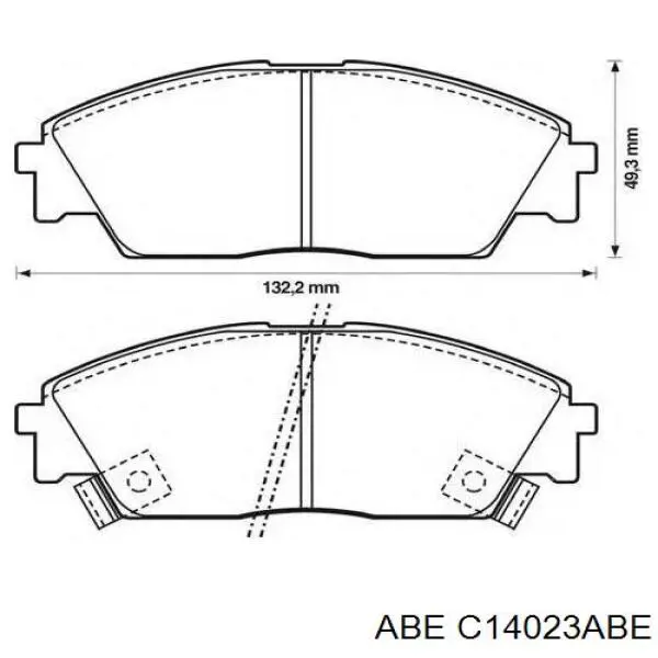 Передние тормозные колодки C14023ABE ABE