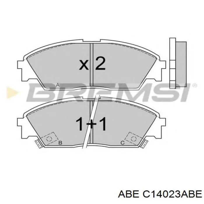 Купить C14023ABE ABE Колодки тормозные