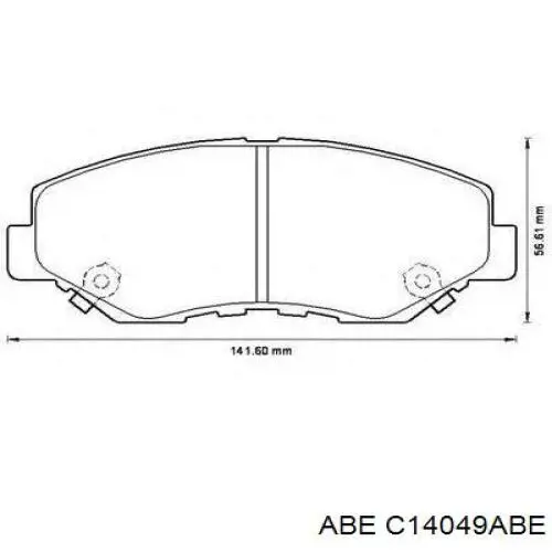 Колодки ABE C14049ABE цена, от 19.14 USD