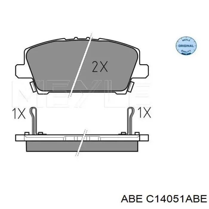 Колодки ABE C14051ABE цена, от 1013.62 UAH