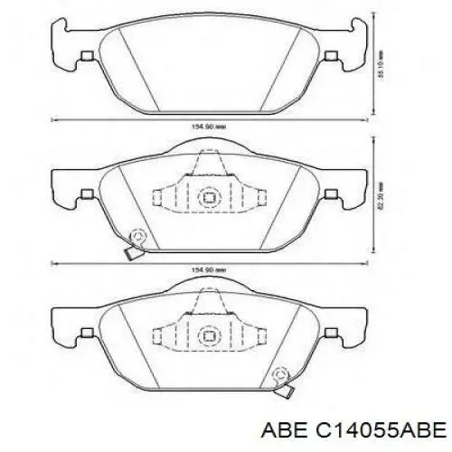 Купить C14055ABE ABE Колодки тормозные