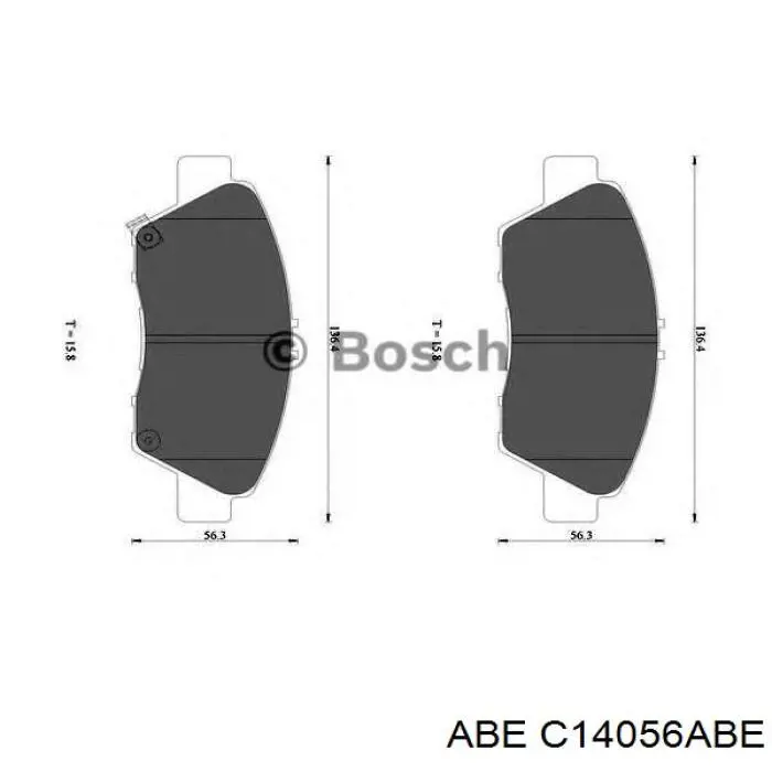Купить C14056ABE ABE Колодки тормозные