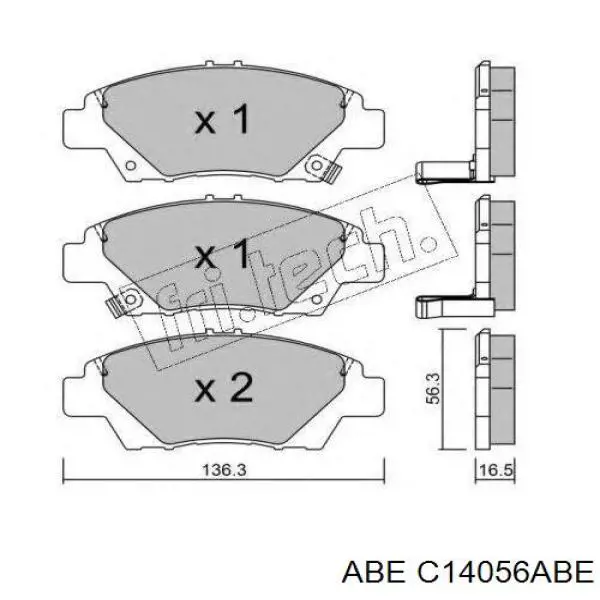 Передние тормозные колодки C14056ABE ABE