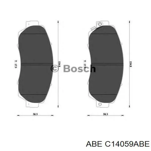Тормозные колодки ABE C14059ABE