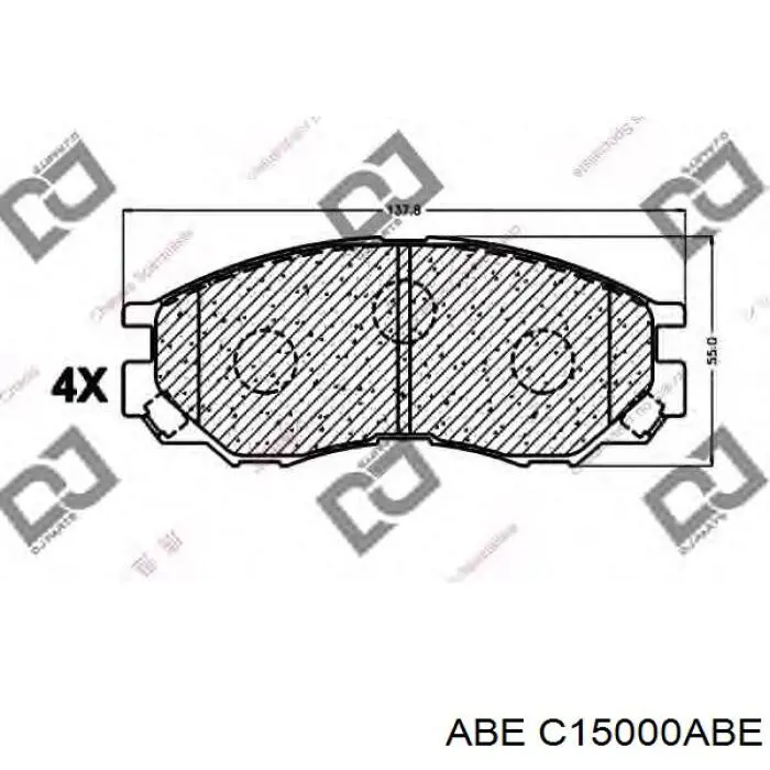 Колодки гальмівні передні, дискові C15000ABE ABE