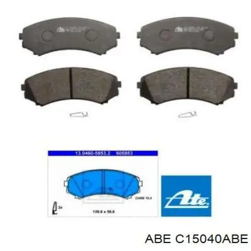 Передние тормозные колодки C15040ABE ABE