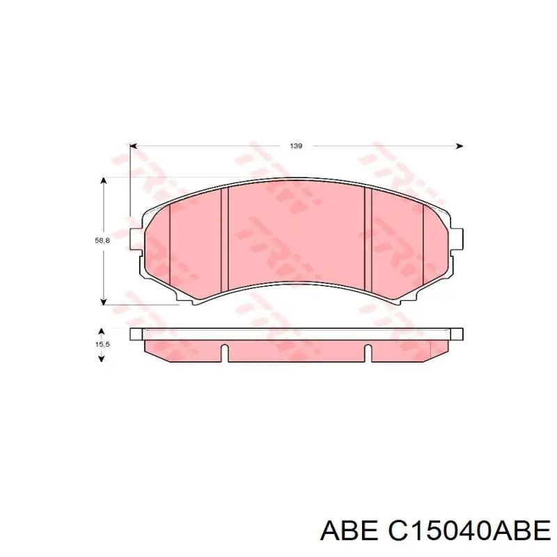 C15040ABE ABE Колодки передние