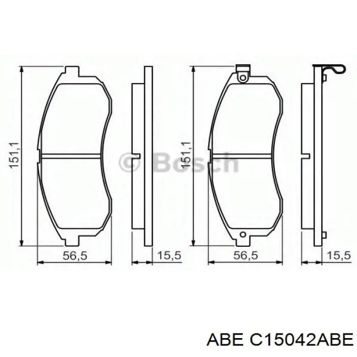 Тормозные колодки ABE C15042ABE