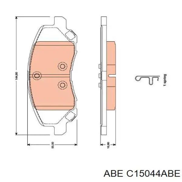 Купить C15044ABE ABE Колодки тормозные