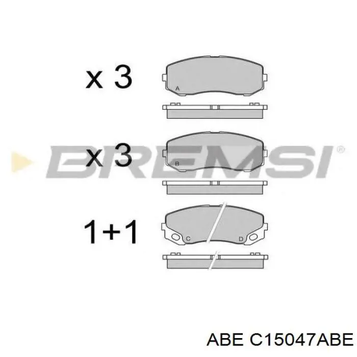 Передние тормозные колодки C15047ABE ABE