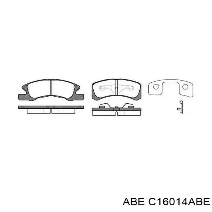 Pastillas de freno delanteras C16014ABE ABE