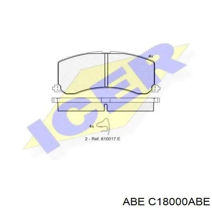 Pastillas de freno delanteras C18000ABE ABE