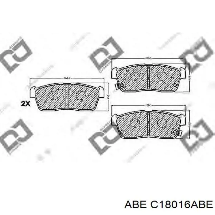 C18016ABE ABE Колодки передние