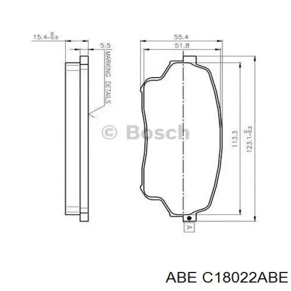 Тормозные колодки ABE C18022ABE