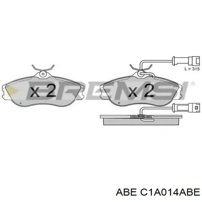 Купить C1A014ABE ABE Колодки тормозные