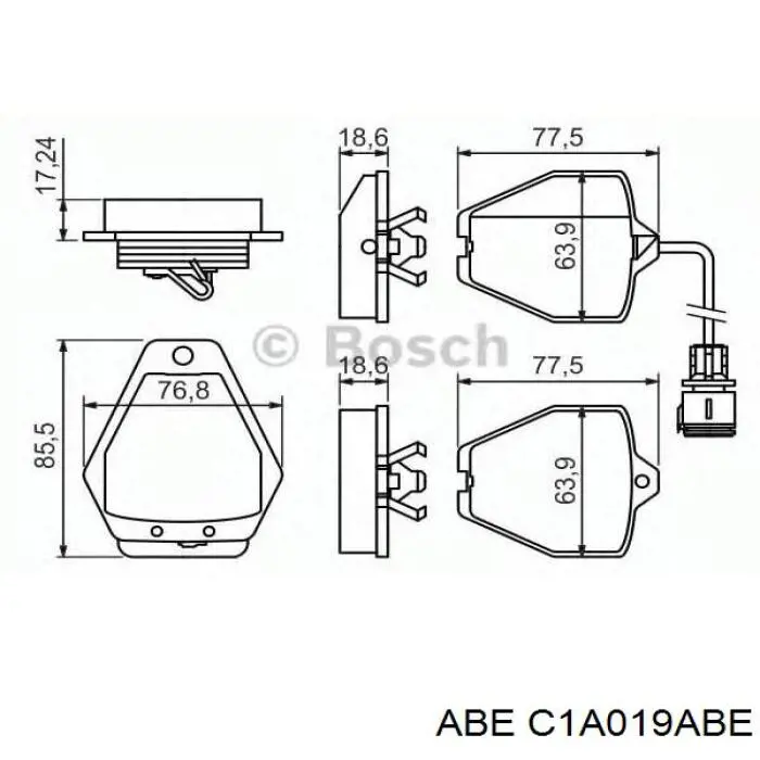 Передние тормозные колодки C1A019ABE ABE