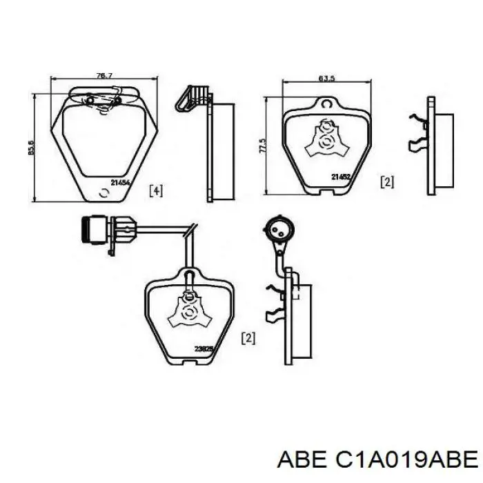 Колодки ABE C1A019ABE цена, от 36.72 USD