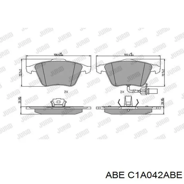 Передние тормозные колодки C1A042ABE ABE