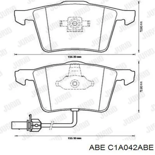 C1A042ABE ABE Колодки передние
