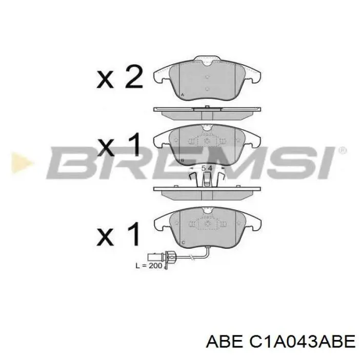 Тормозные колодки ABE C1A043ABE