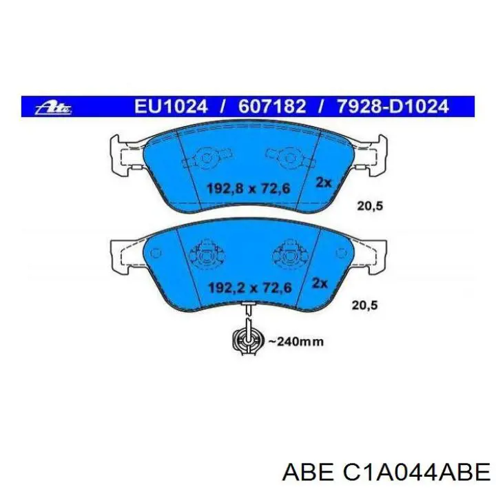 Колодки ABE C1A044ABE цена, от 40.61 USD