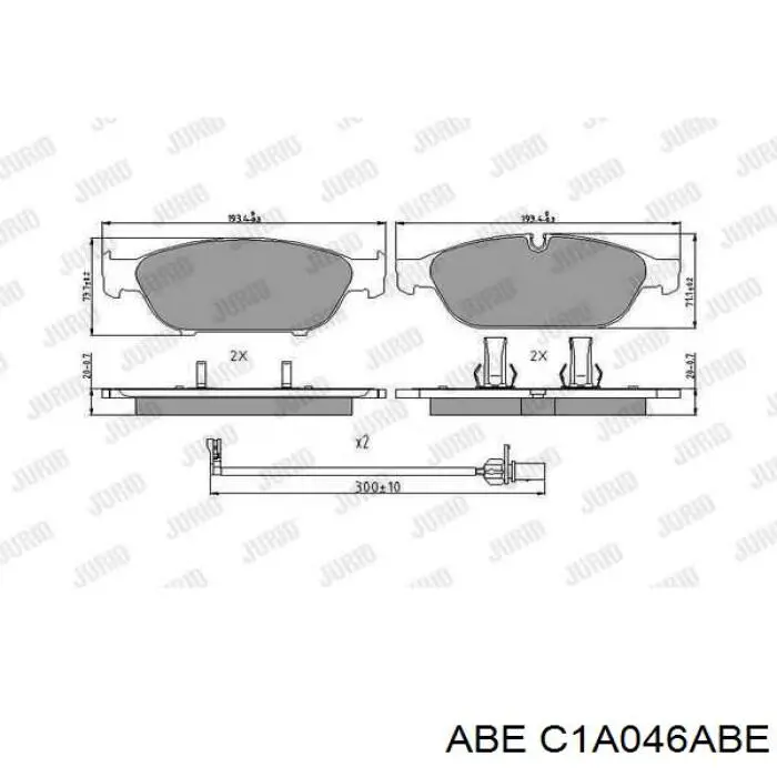 Передние тормозные колодки C1A046ABE ABE