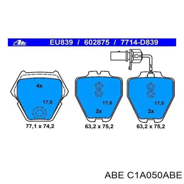 Купить C1A050ABE ABE Колодки тормозные