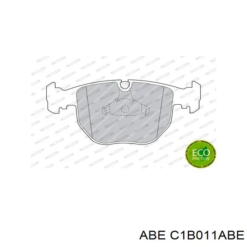 C1B011ABE ABE Колодки передние