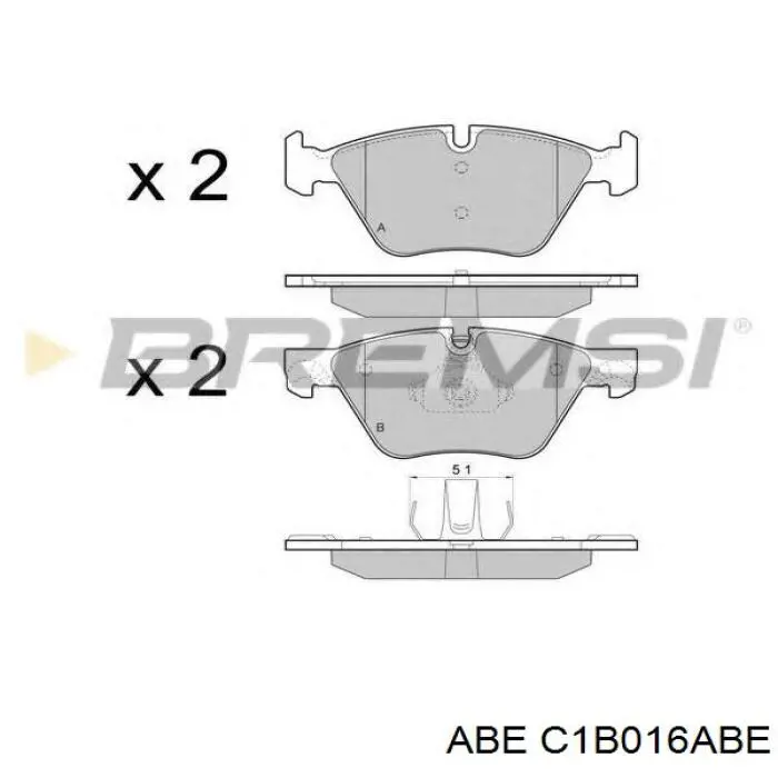Передние тормозные колодки C1B016ABE ABE