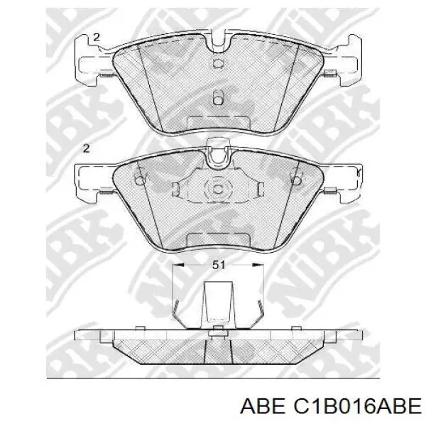 Тормозные колодки ABE C1B016ABE