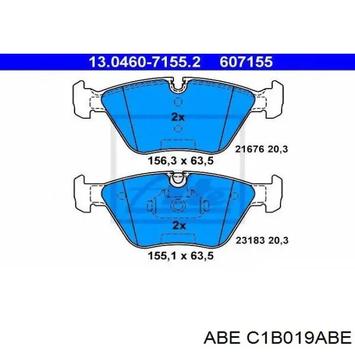 Колодки ABE C1B019ABE цена, от 24.19 USD
