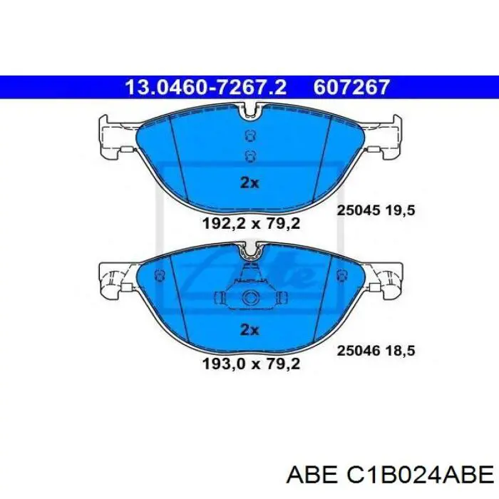 Передние тормозные колодки C1B024ABE ABE
