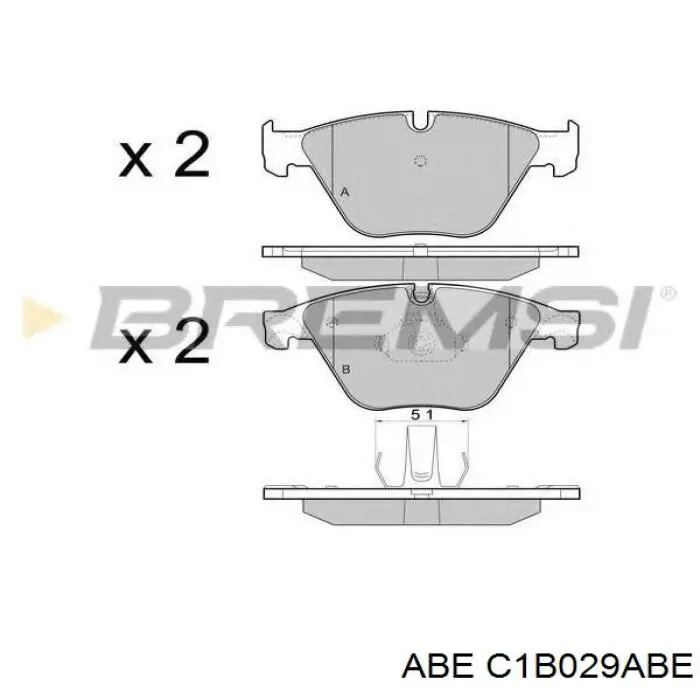 Купить C1B029ABE ABE Колодки тормозные