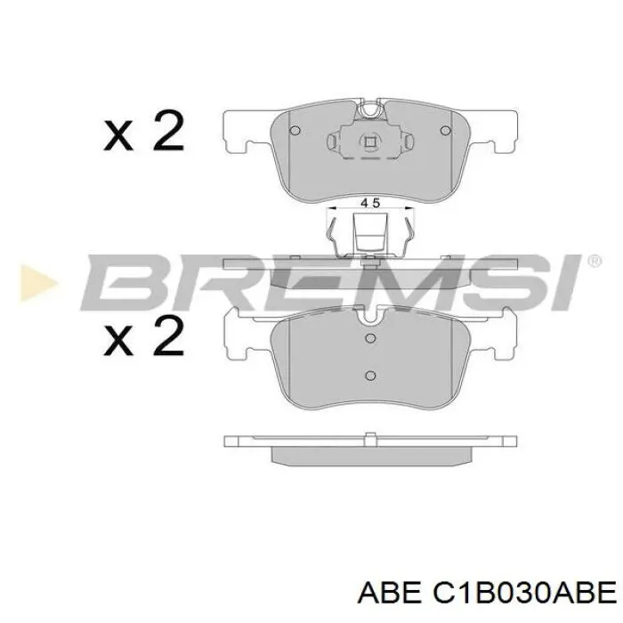 Колодки ABE C1B030ABE цена, от 28.63 USD