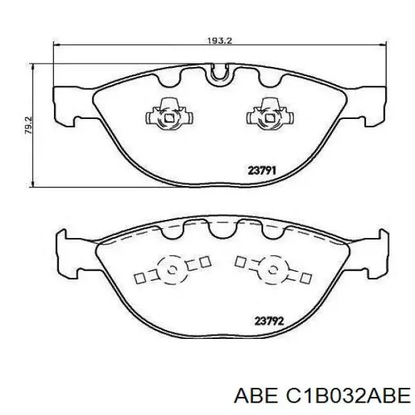 C1B032ABE ABE колодки тормозные передние дисковые