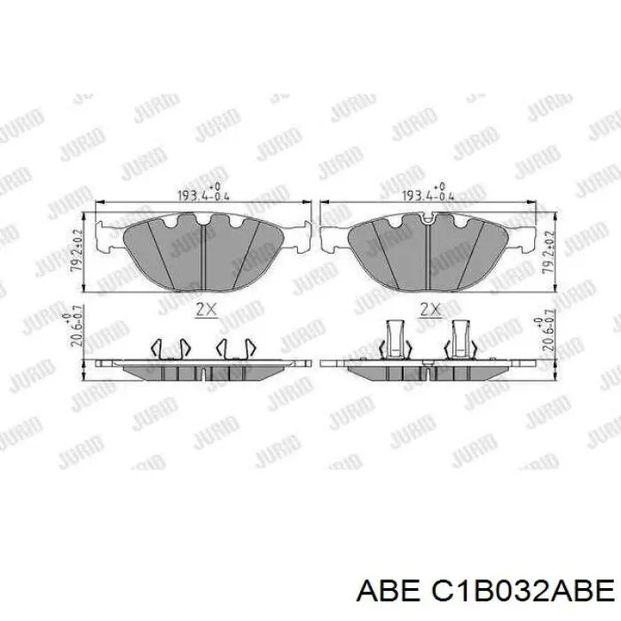 Колодки ABE C1B032ABE цена, от 39.42 USD
