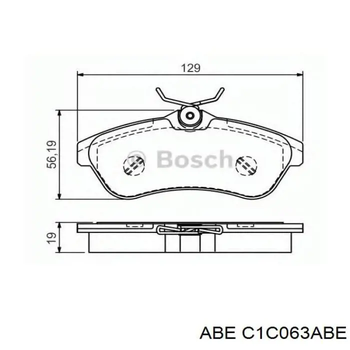 Передние тормозные колодки C1C063ABE ABE