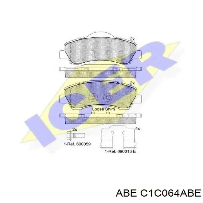 Колодки ABE C1C064ABE цена, от 18.76 USD