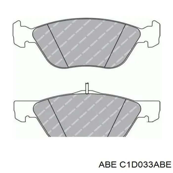 Колодки гальмівні передні, дискові C1D033ABE ABE
