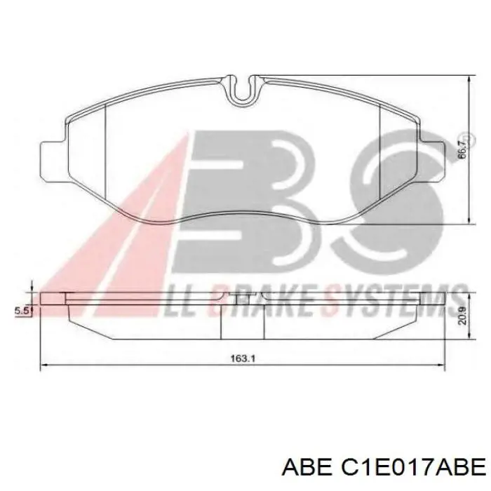 Колодки ABE C1E017ABE цена, от 27.17 USD
