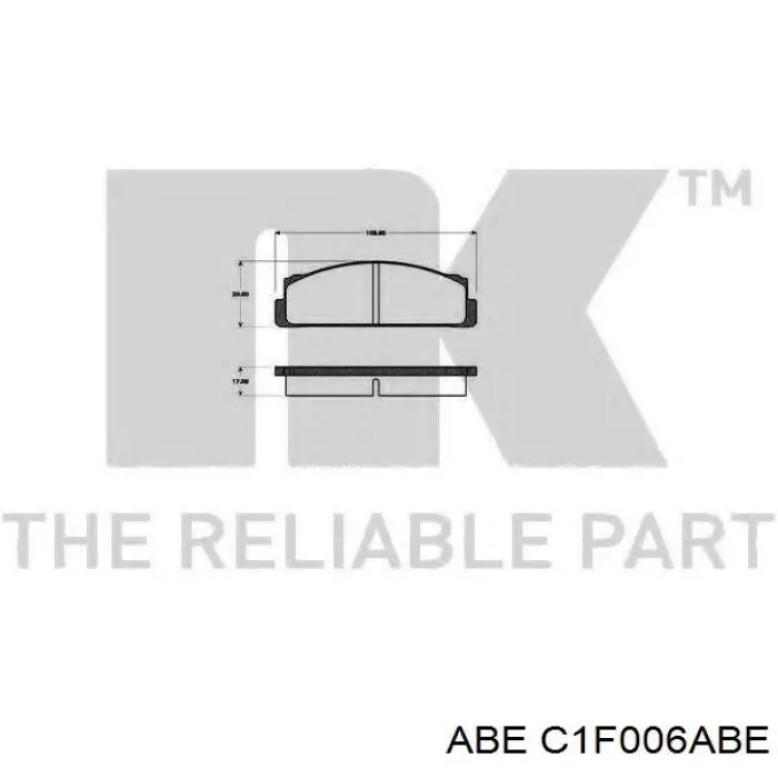 Тормозные колодки ABE C1F006ABE
