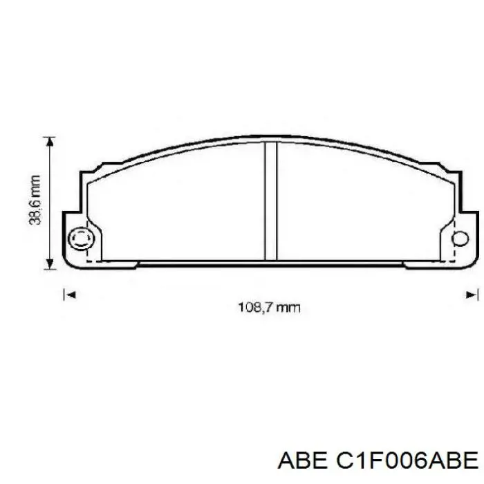 Колодки гальмівні передні, дискові C1F006ABE ABE