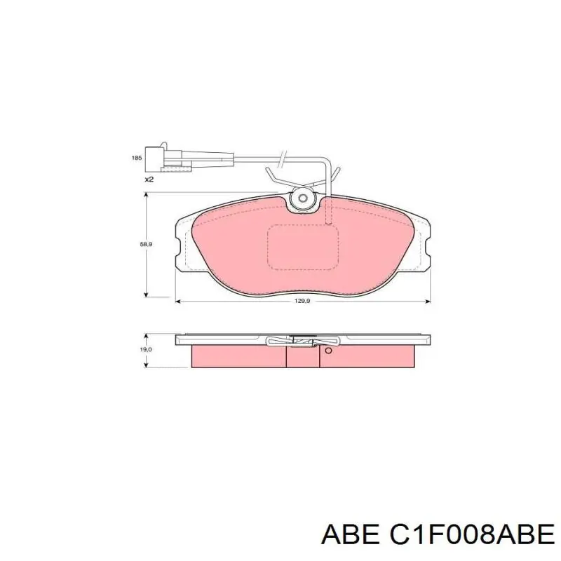 Купить C1F008ABE ABE Колодки тормозные