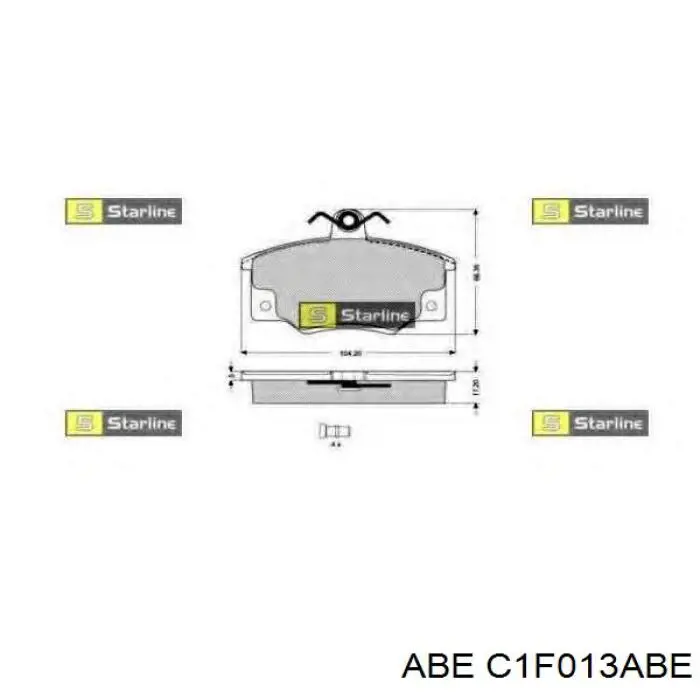 Передние тормозные колодки C1F013ABE ABE