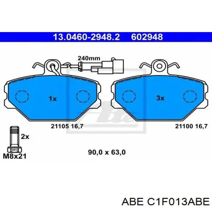 Колодки ABE C1F013ABE цена, от 11.76 USD